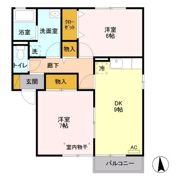 スカイコート 野村 Bの間取り画像