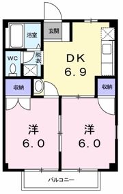 ハイツ久得ⅡAの間取り画像