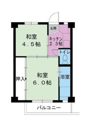 ビレッジハウス桜井1号棟の間取り画像