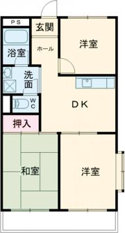 水一コーポの間取り画像