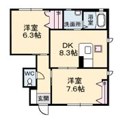 クレール B棟の間取り画像