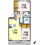 ハイムセラ菊陽 Bの間取り画像
