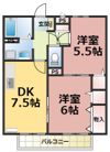 コンフォート狭山台Ⅱの間取り画像