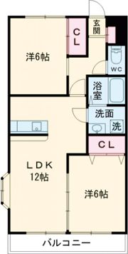 サウスメゾン清水の間取り画像