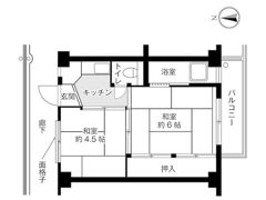 ビレッジハウス治明3号棟の間取り画像