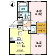 D-roomⅠの間取り画像