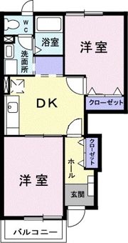フラワ Iの間取り画像