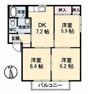パークヒル A棟の間取り画像
