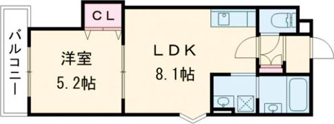 クリエオーレ茨田大宮Ⅰの間取り画像