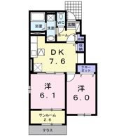 プレジール Ⅱの間取り画像