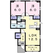 フローラルトラスト Aの間取り画像