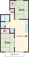 PARCROSETTE（伊在）1番館の間取り画像