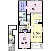 ココ メドウ Ⅱ Aの間取り画像