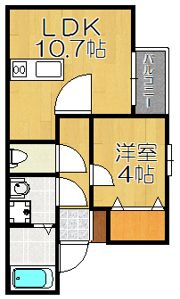 クレオン姪浜弐番館の間取り画像