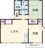 フレグランス粟津Aの間取り画像