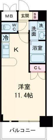 エスライズ新神戸の間取り画像
