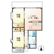 ハイステージ大野Bの間取り画像