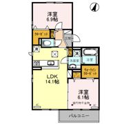 ル・レーヴ吹田山手町の間取り画像