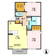 ゼピュロス学園の森 Pの間取り画像