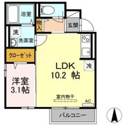 Tフラット道後一万の間取り画像