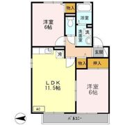 ロイヤルガーデン永田 A棟の間取り画像