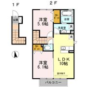 黒髪サンハイツⅢ B棟の間取り画像