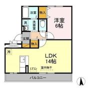 ラ ルーナ Bの間取り画像