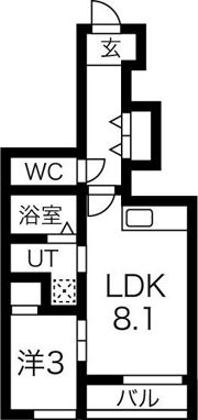 スカイヴィレッジ(Sky village)盛南Ⅱの間取り画像