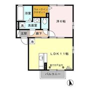 アビタシオン ジョワの間取り画像