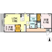 プレジデント持田 A棟の間取り画像