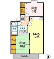 セジュール大善寺 Bの間取り画像