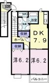 オーブリーアサノ Aの間取り画像