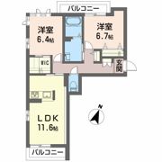 シャーメゾン ヒルズ Ⅲ棟の間取り画像