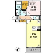 D-room御笠川の間取り画像