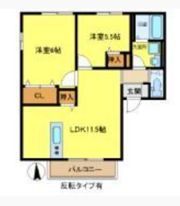 ヴェルレーヌAの間取り画像