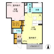 ブロードウェイ Cの間取り画像