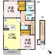 リヴェールパレス B棟の間取り画像