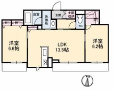 aile（エール）西阿知の間取り画像