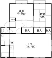 サンライフ坂本 Bの間取り画像