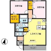 D-room秋月 B棟の間取り画像