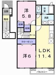 サニーアップヒルAの間取り画像