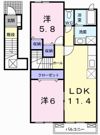 サニーアップヒルAの間取り画像