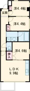 レオン光善寺Ⅱの間取り画像