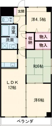 グランツ杉山 Ⅲの間取り画像