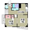 ハイツ霜越の間取り画像