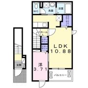Lachic茜Bの間取り画像