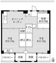 ビレッジハウス中根1号棟の間取り画像