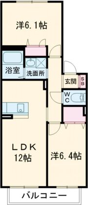シャーメゾン泉陽Bの間取り画像