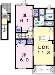 プラシードAの間取り画像
