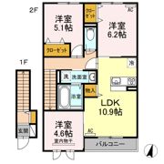クレール B棟の間取り画像